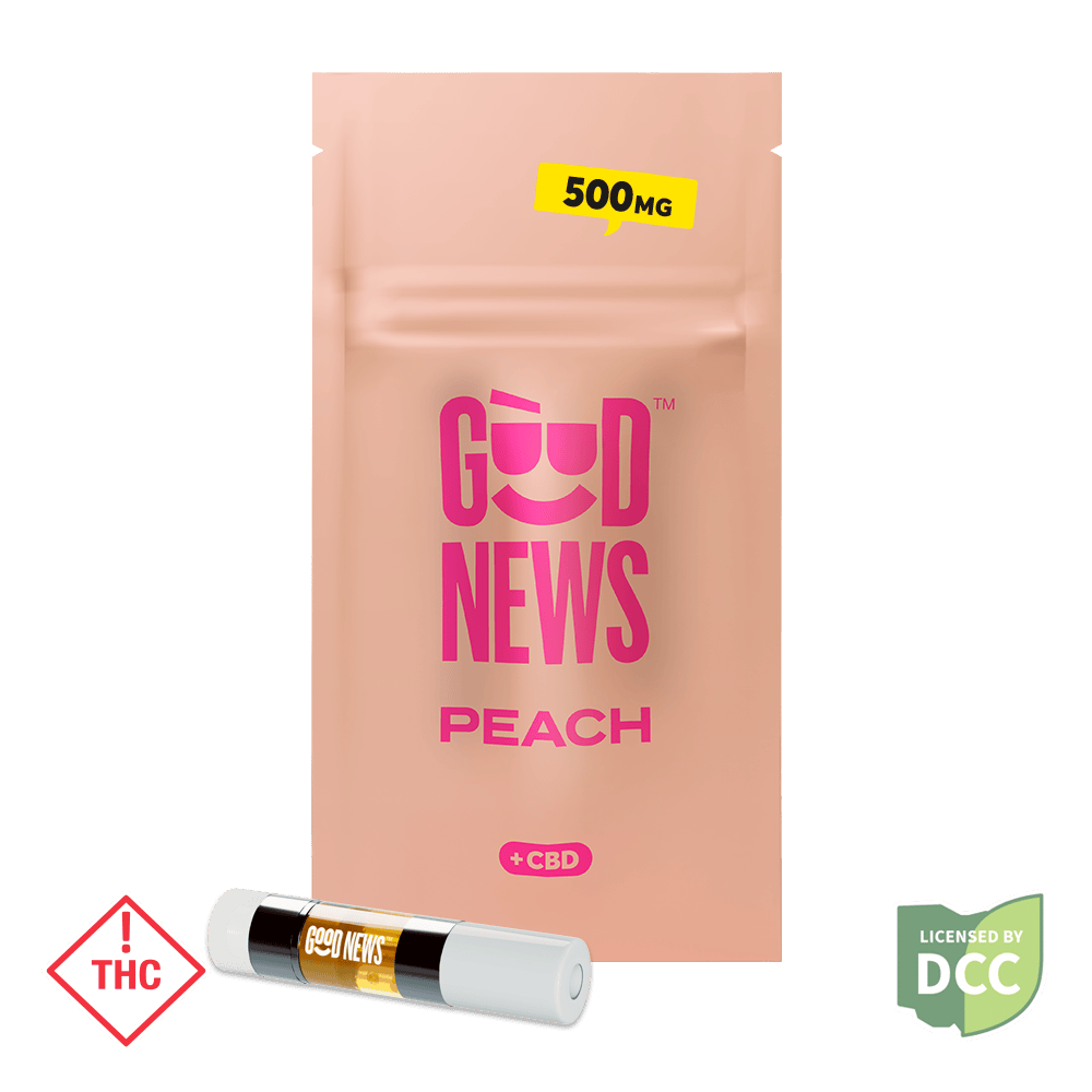 Good News - Good News | Peach | 1:2 CBD:THC | Cartridge | 0.5g - 1