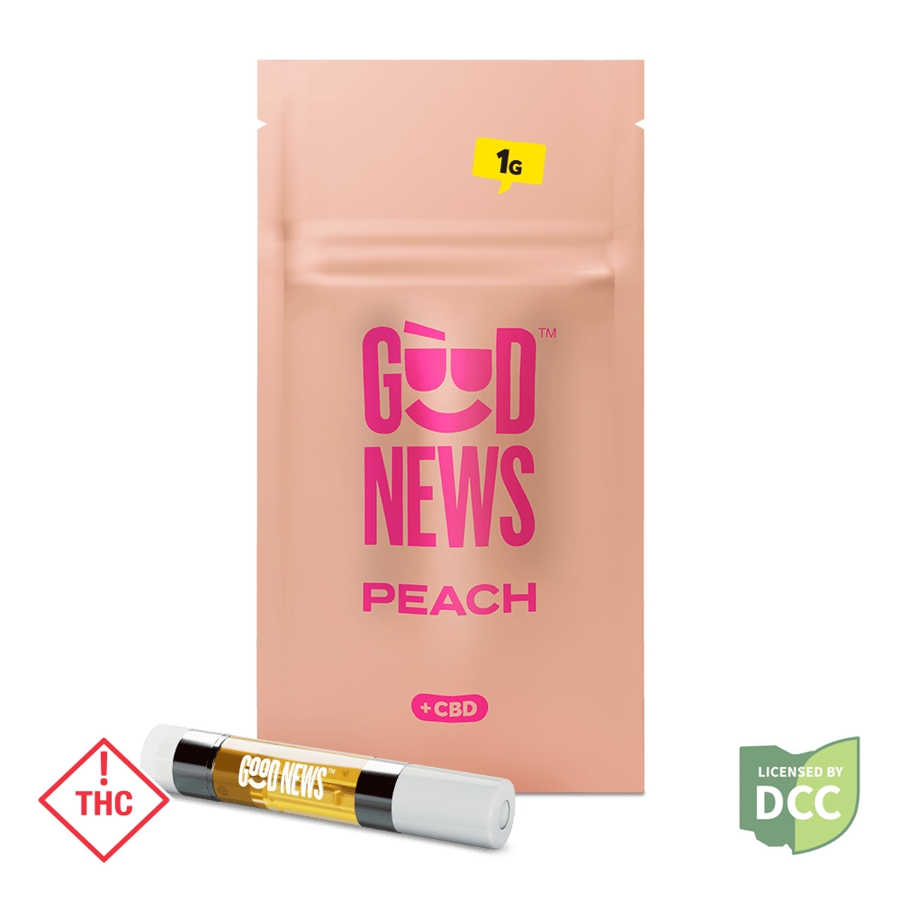 Good News - Good News | Peach | 1:2 CBD:THC | Cartridge | 0.84g - 1