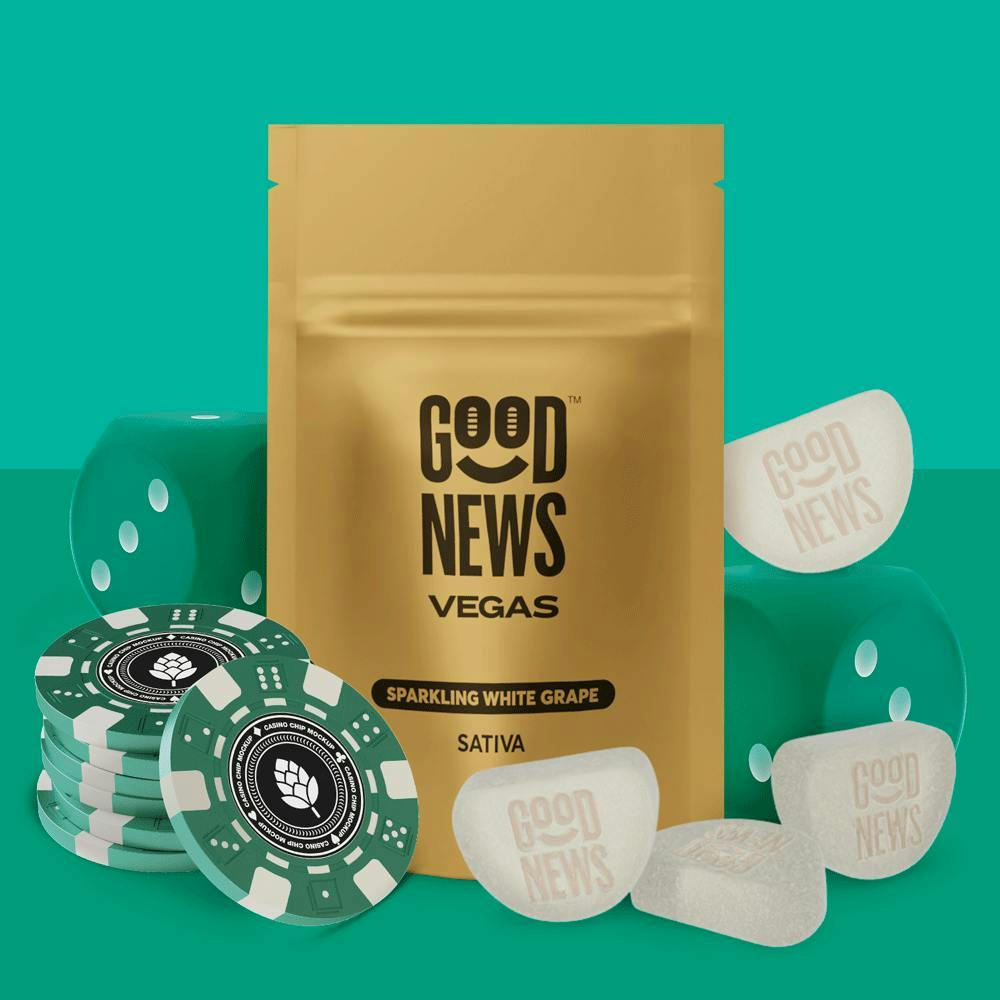 Good News - Good News | Vegas | Sparkling White Grape Gummies | 200mg | 20ct | 10mg/ea - 1