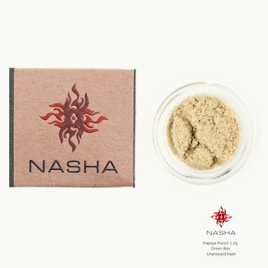 NASHA - Papaya Punch 1.2g Green Unpressed Hash - 1