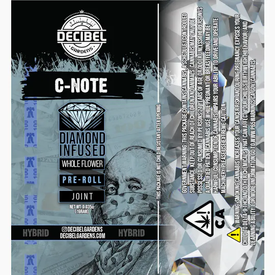 Decibel Gardens - C-Note | Infused Pre Roll | 1g - 1