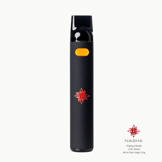 NASHA - Papaya Bomb Live Rosin Vape Cart 0.5g (Alpenglow) - 1