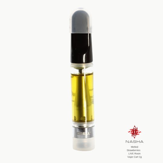 NASHA - Melted Strawberries Live Rosin Vape Cart 1g (Sabertooth) - 1