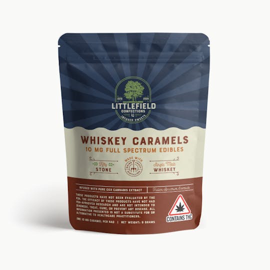 Littlefield Confections - Full Spectrum Whiskey Caramel 10mg Total - 1