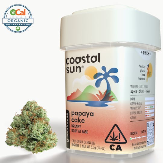 Coastal Sun - Papaya Bomb Greenhouse Flower 3.5g - 1