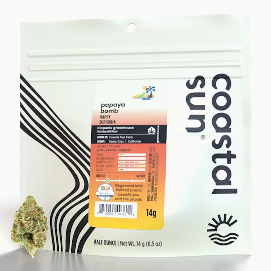 Coastal Sun - Papaya Bomb Greenhouse Flower 14g - 1