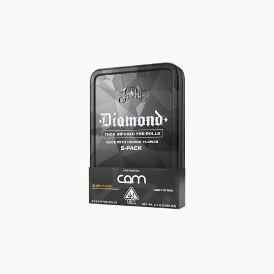 Heavy Hitters - CAM: Bubbas Girl | Hybrid - Diamond THCA-Infused Pre-Rolls - 2.5G 5-Pack - 1