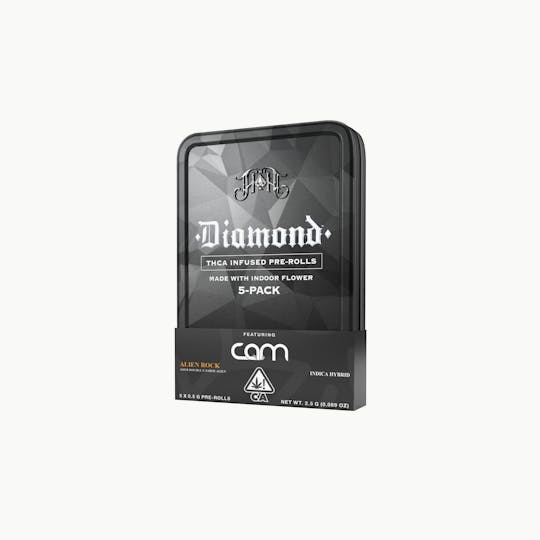 Heavy Hitters - CAM: Alien Rock | Hybrid - Diamond THCA-Infused Pre-Rolls - 2.5G 5-Pack - 1