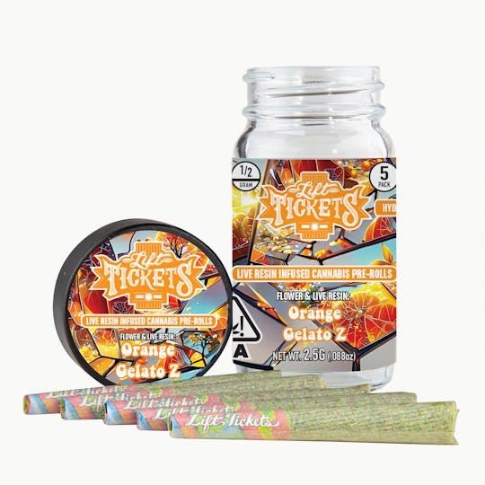 Lift Tickets - Orange Gelato Z - Infused Pre-Roll 5-Pack - 1