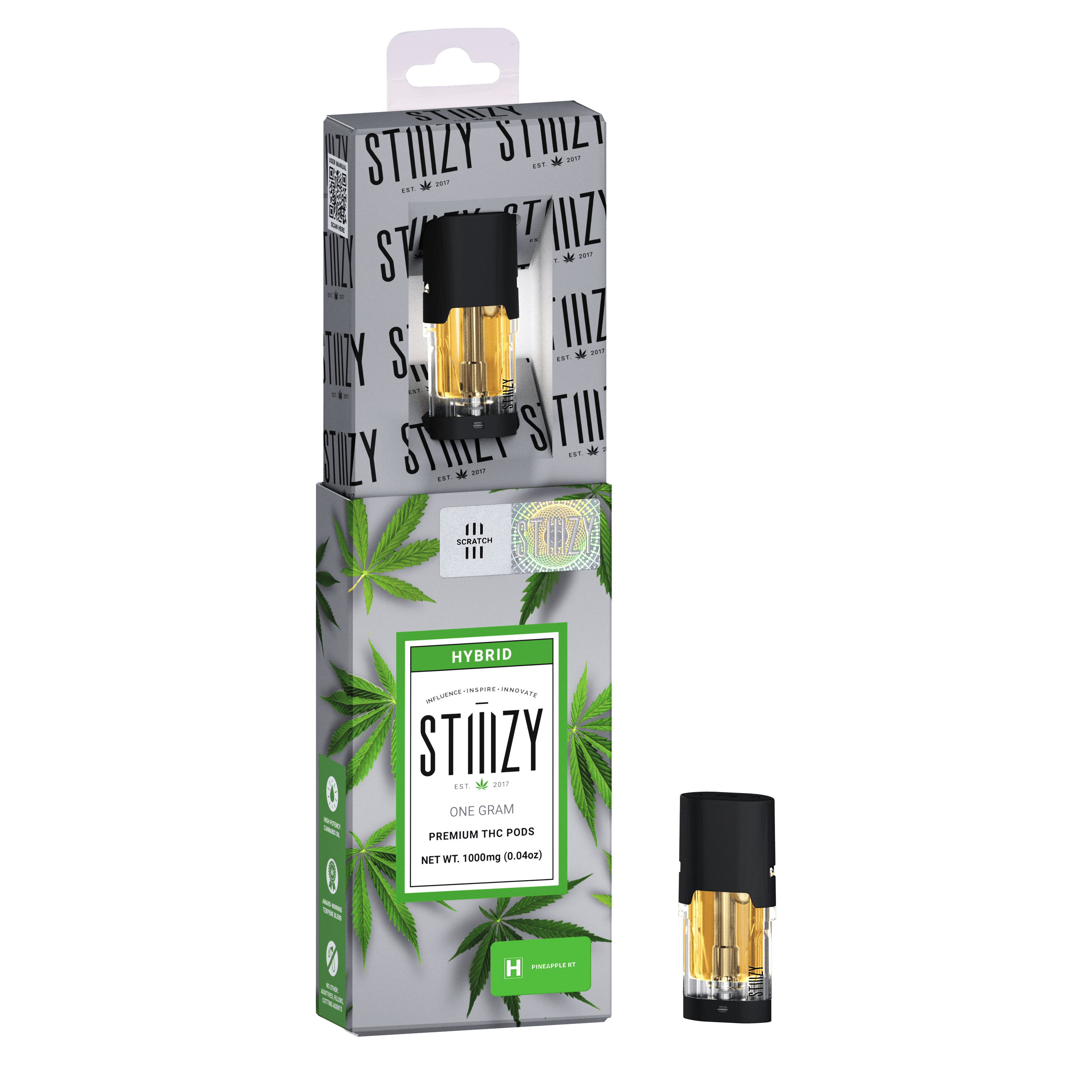 STIIIZY - Vape Cartridge - PINEAPPLE RT 1G Original THC Pod - STIIIZY - 1