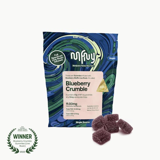 MFNY - Blueberry Crumble Live Rosin Gummies | 100mg 10pk - 1