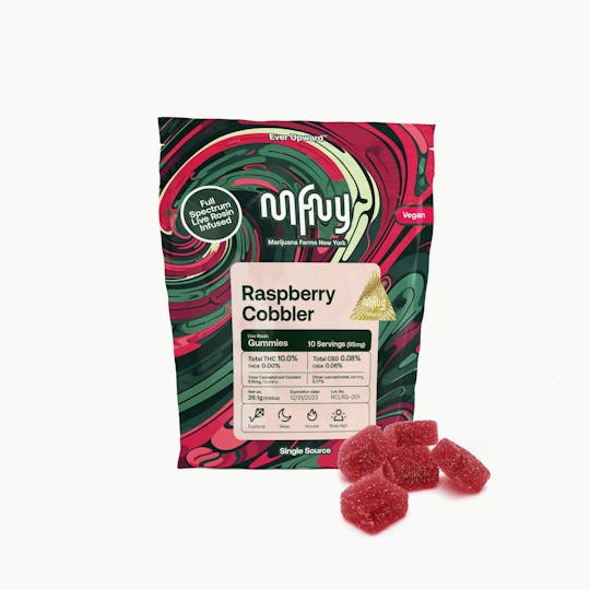 MFNY - Raspberry Cobbler Live Rosin Gummies | 100mg 10pk - 1