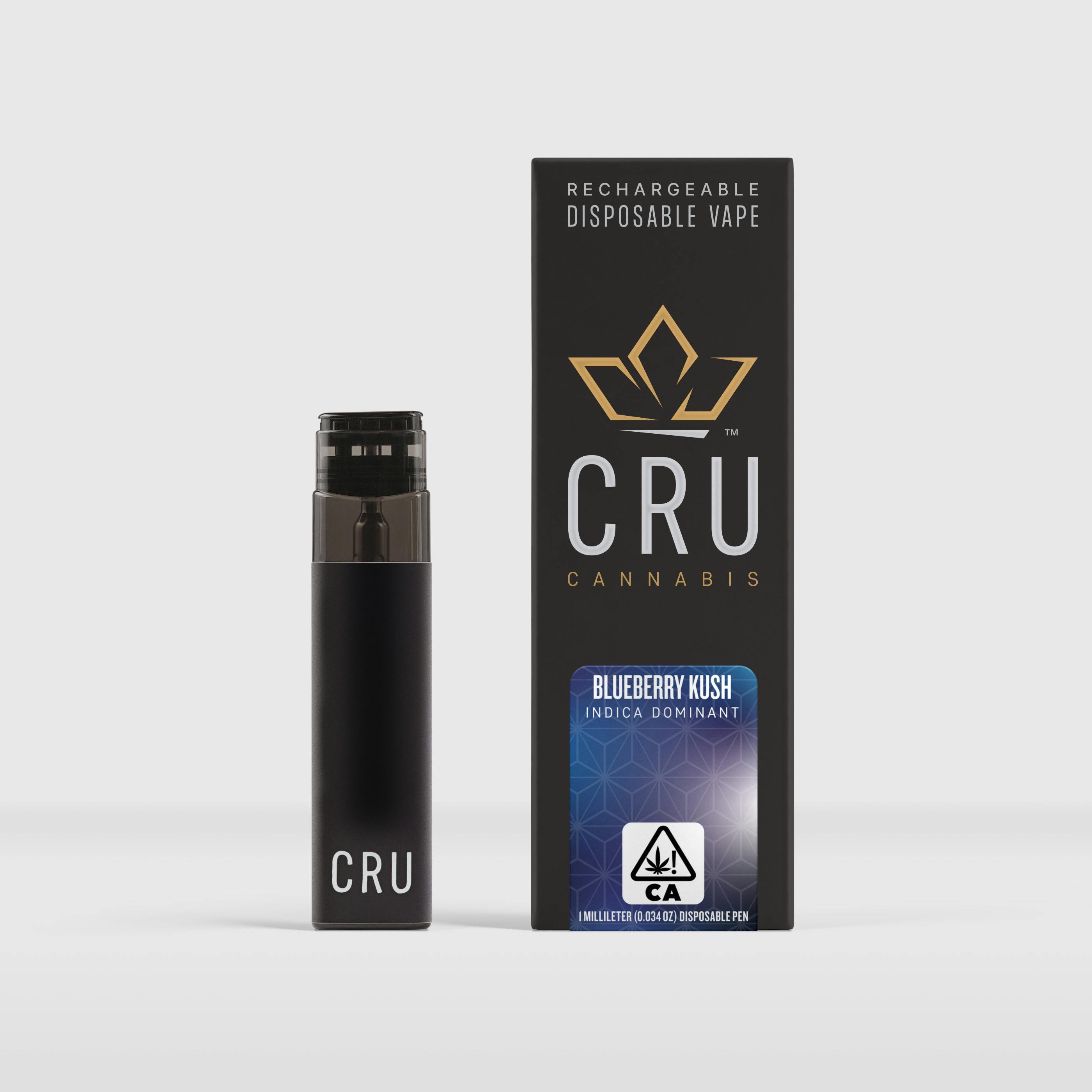 CRU Cannabis - Blueberry Kush (1ml Rechargeable Pen) - 1