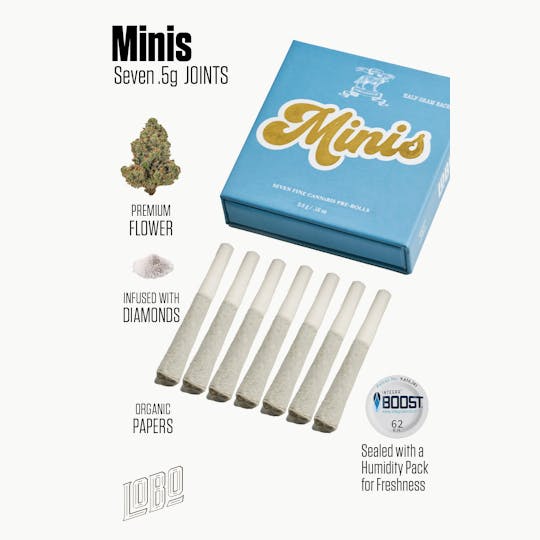 Lobo Cannagar - Minis 7-pack Half Gram Infused Joints - The Forge - 3.5g - 1