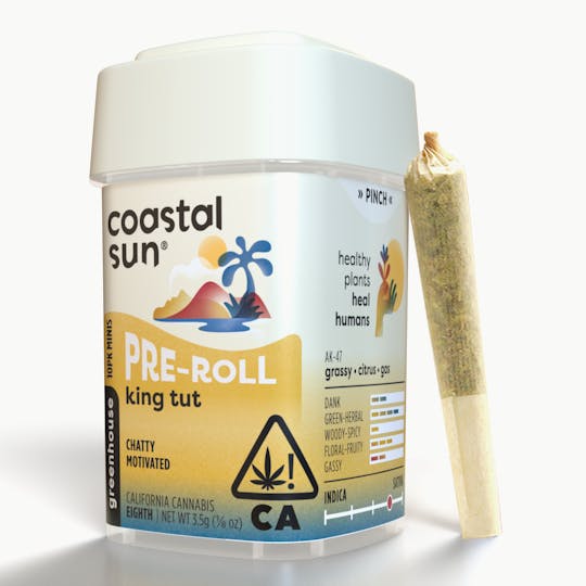 Coastal Sun - King Tut Greenhouse 0.35g Pre-Roll 10pk 3.5g - 1