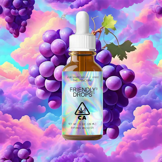 Friendly Brand - Friendly Brand | Drops | Sour Grape Gello | Tinctures | 1000mg | 30ml - 1