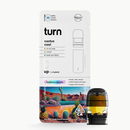 turn - 1.0g pod | cactus cool | botanica blends | up | - 1