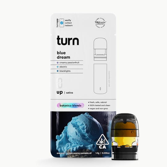 turn - 1.0g pod | blue dream | botanica blends | up | - 1