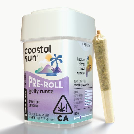 Coastal Sun - Gelly Runtz Greenhouse Pre-Roll 0.35g 10pk 3.5g - 1