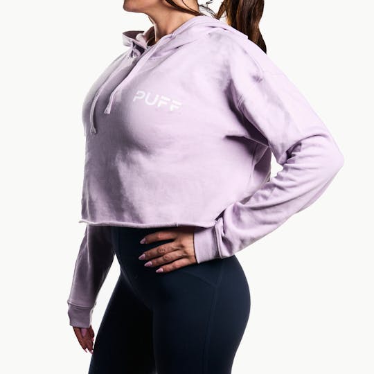 Puff Cannabis Company - PUFF Cropped Hoodie Lavender - 1