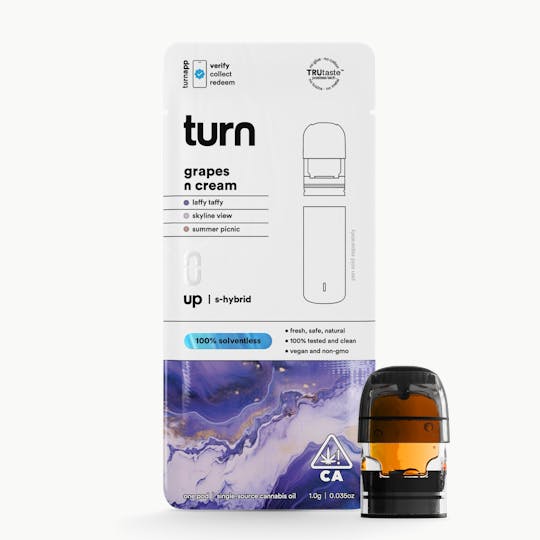 turn - 0.5g pod | grapes n' cream | 100% solventless | up | - 1