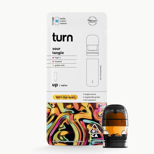 turn - 1.0g pod | sour tangie | 100% live resin | up | - 1