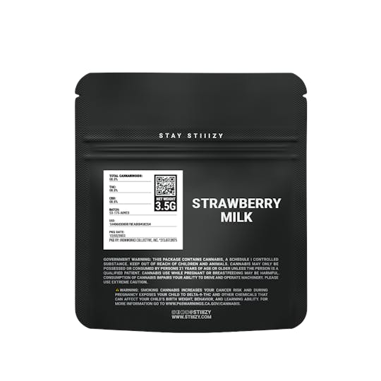 STRAWBERRY MILK - 3.5G Black Label Mylar - STIIIZY STRAWBERRY MILK - 3.5G Black Label Mylar - STIIIZY