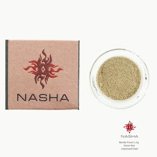 NASHA - Mendo Punch 1.2g Green Unpressed Hash (Pacific Roots) - 1