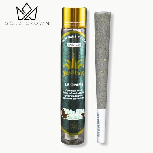 Gold Crown - Gold Crown | Jesters | Infused Pre Roll 1.5g | Thin Mint Cookies - 1