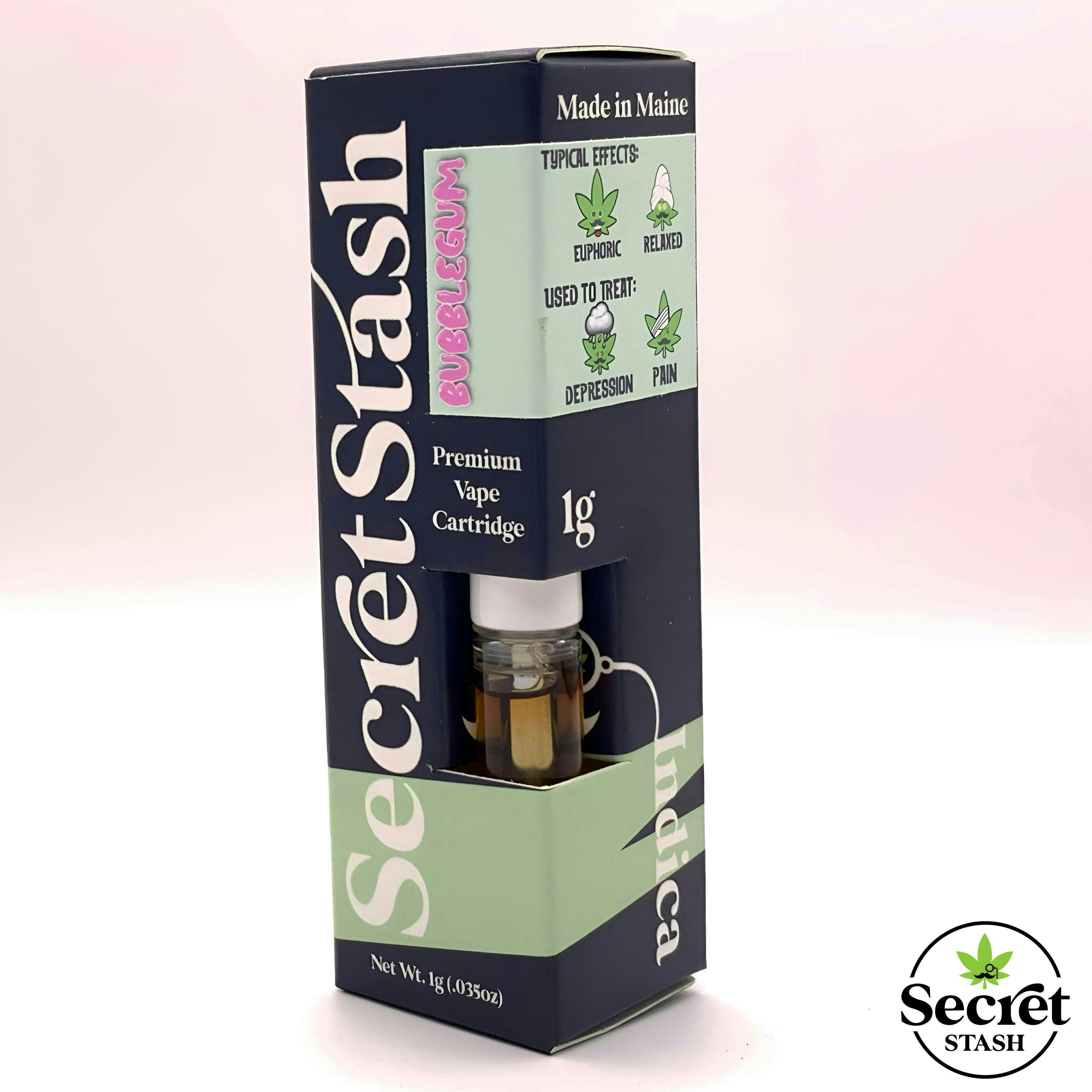 Secret Stash - Secret Stash | THC Cart | Indica | Bubblegum OG | 1g - 1