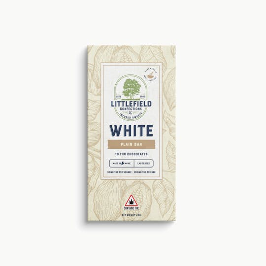 Littlefield Confections - Plain White Chocolate THC Bar 30mg/pc 300mg Total - 1