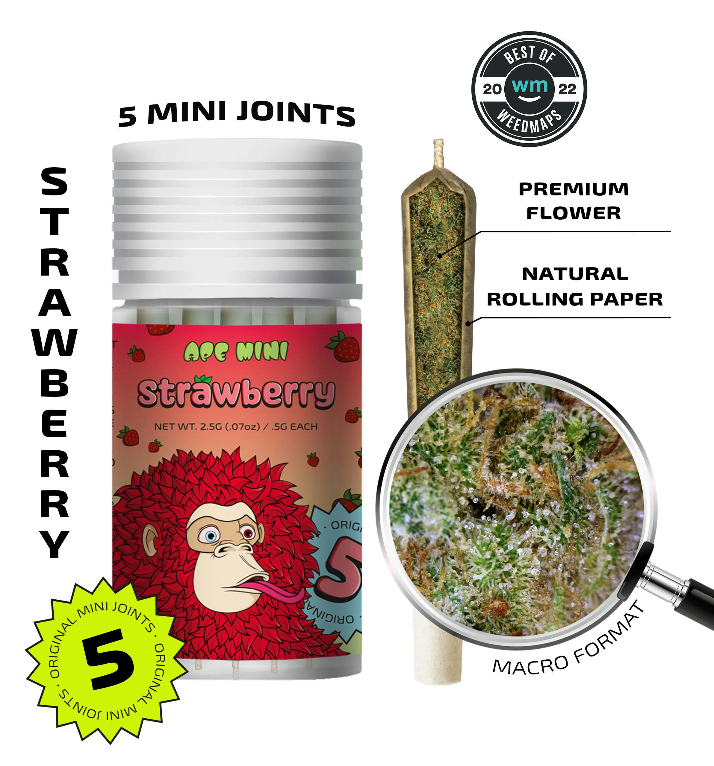 APE Premium Cannabis Corp - Strawberry — 5 original mini joints (2.5g | 0.5g each) - 1
