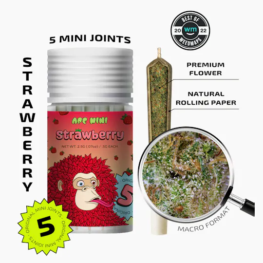 APE Premium Cannabis Corp - Strawberry — 5 original mini joints (2.5g | 0.5g each) - 1