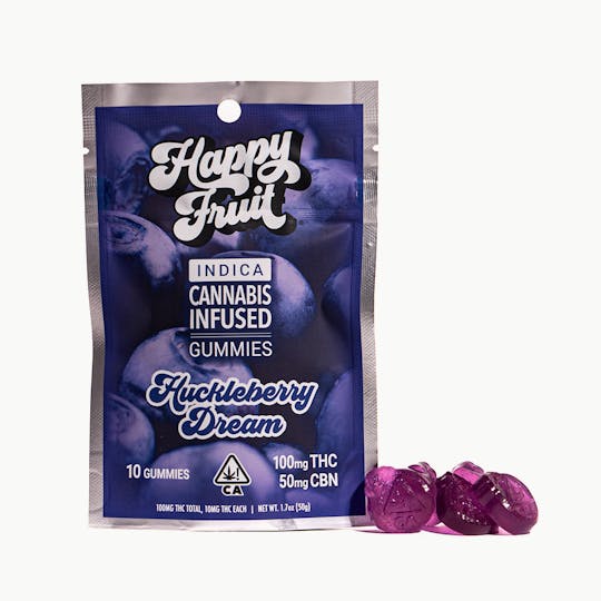 Happy Fruit - Huckleberry Dream Gummies - 100mg THC + 50mg CBN - 1