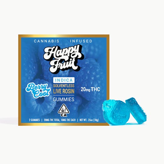 Happy Fruit - Berry Cool Rosin Gummies (2-Pack) - 20mg THC - 1