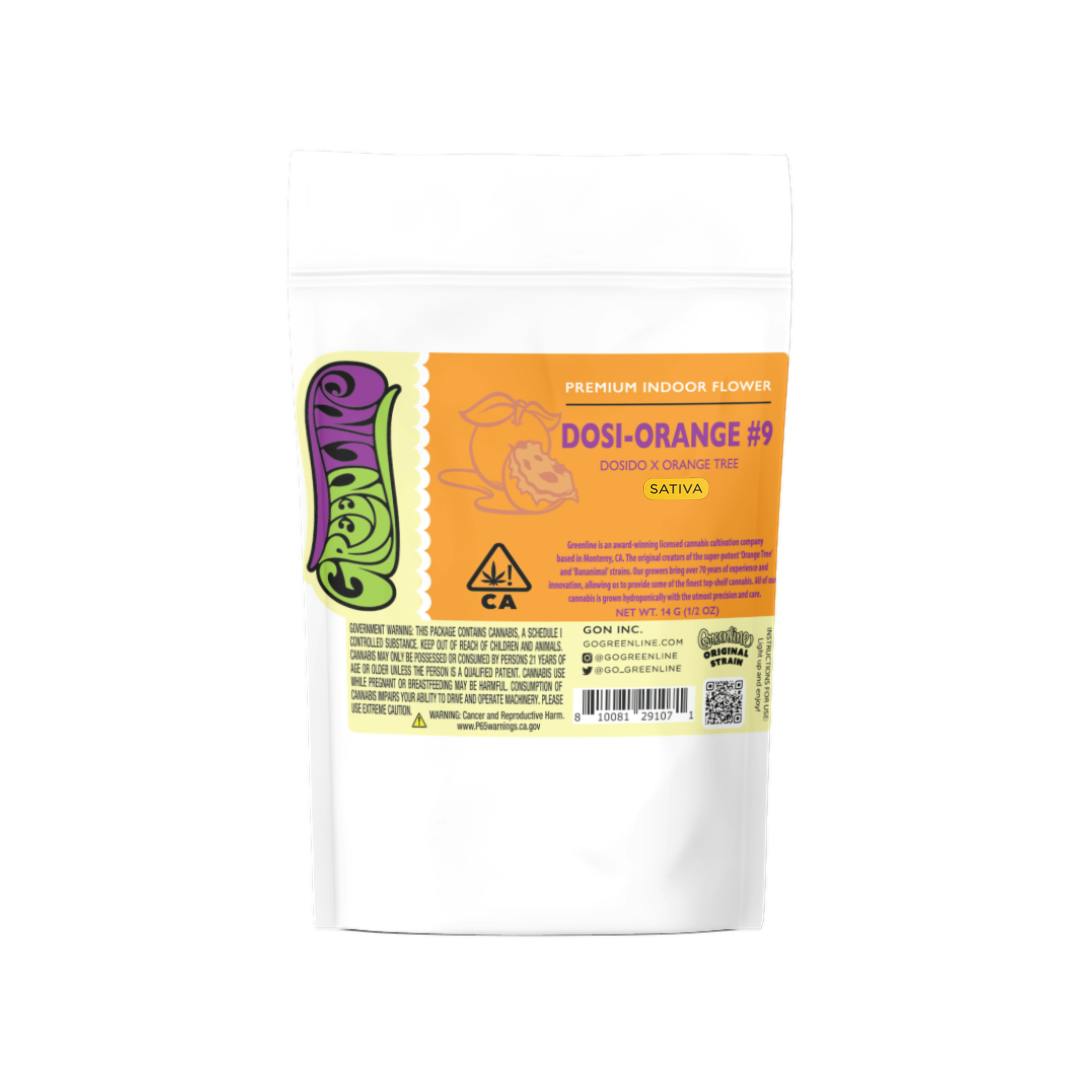 Greenline - Dosi-Orange #9 - 1/2 oz - Indoor - Sativa Hybrid - 14g - 1
