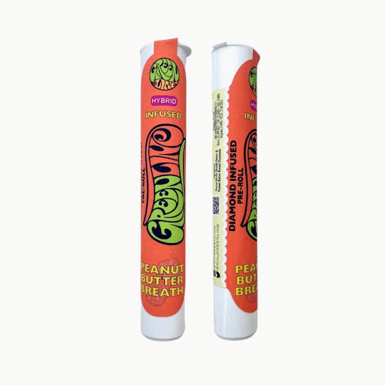 Greenline - Peanut Butter Breath - Diamond Infused -Indoor Flower Pre-Roll -Hybrid - 1g - 1
