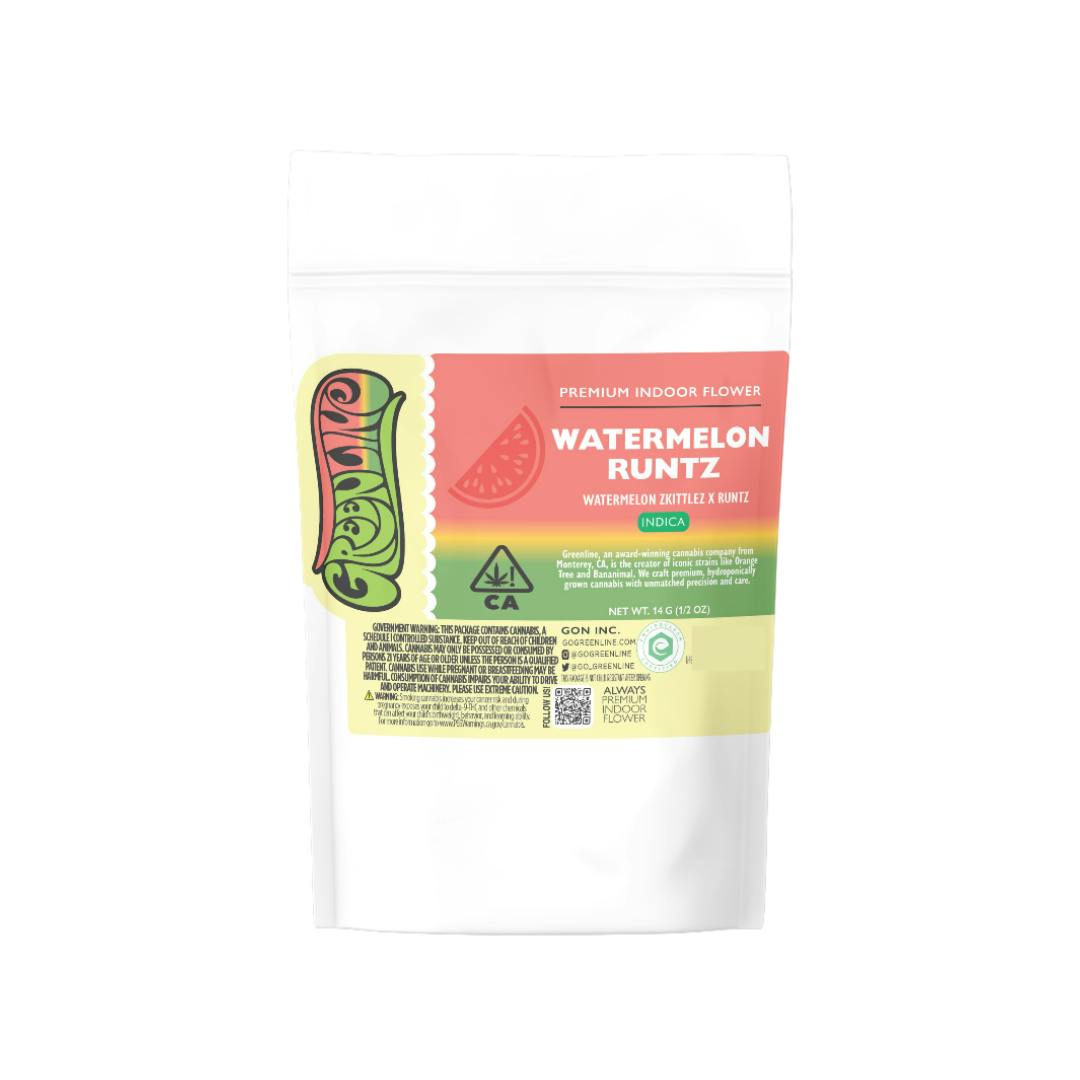 Greenline - Watermelon Runtz - 1/2 oz - Indoor - Indica - 14g - 1