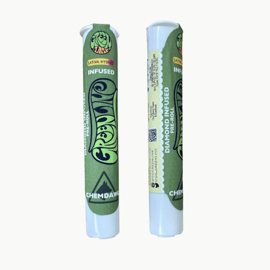 Greenline - Chemdawg - Diamond Infused - Indoor Flower Pre-Roll - Sativa Hybrid - 1g - 1