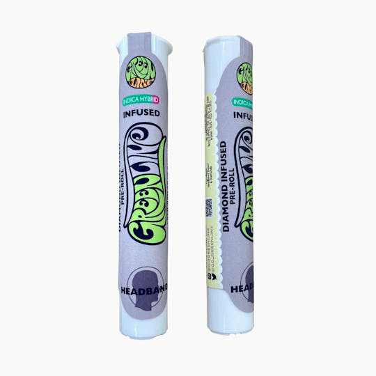 Greenline - Headband - Diamond Infused - Indoor Flower Pre-Roll - Indica Hybrid - 1g - 1