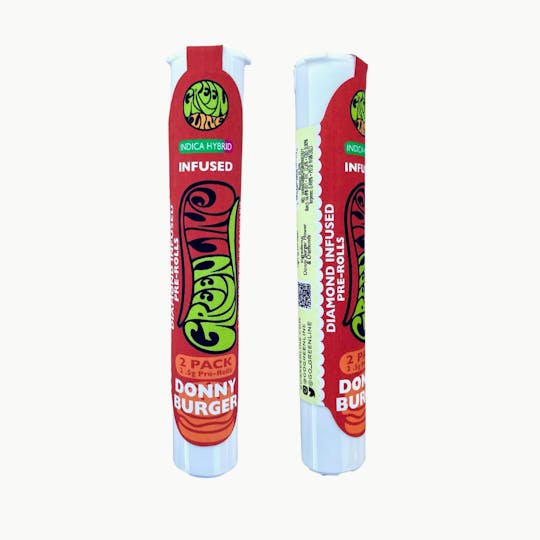 Greenline - Donny Burger - Diamond Infused Pre-Roll 2 Pack - 1G - (2 Pack of .5g Js) - 1