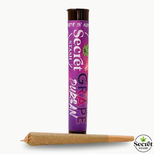 Secret Stash - Secret Stash | Full Bud Pre Roll | Grape Durban | 1.2g - 1
