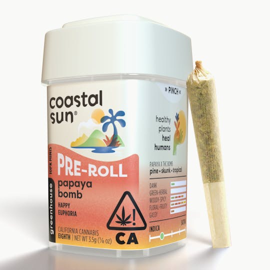 Coastal Sun - Papaya Bomb Greenhouse 0.35g Pre-Roll 10pk 3.5g - 1