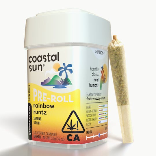 Coastal Sun - Rainbow Runtz Greenhouse 0.35g Pre-Roll 10pk 3.5g - 1