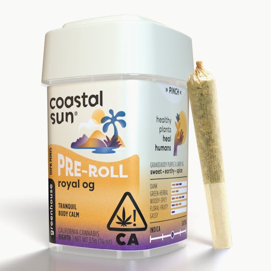 Coastal Sun - Royal OG Greenhouse 0.35g Pre-Roll 10pk 3.5g - 1