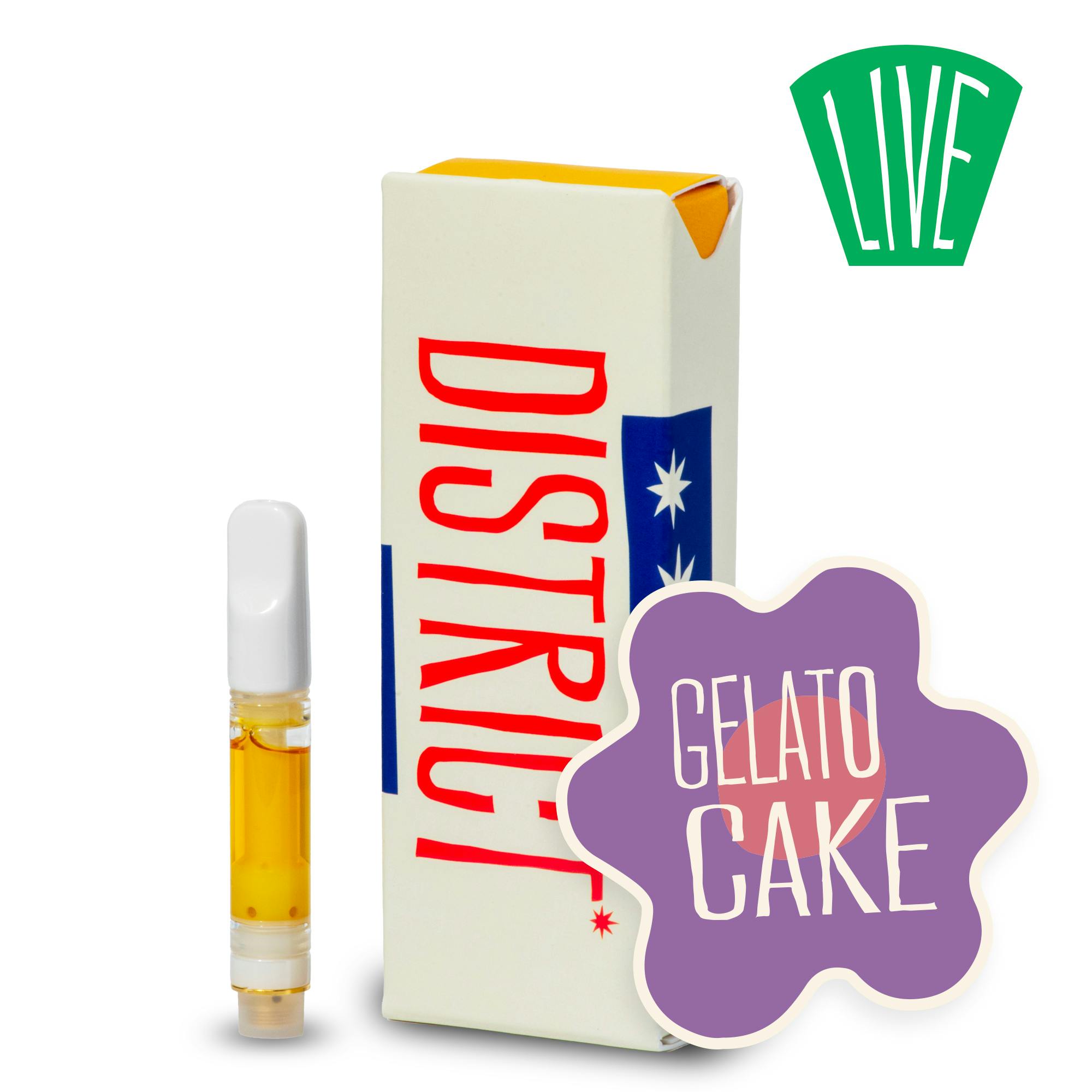 District Cannabis - Gelato Cake Live Resin Vape Cartridge - 1