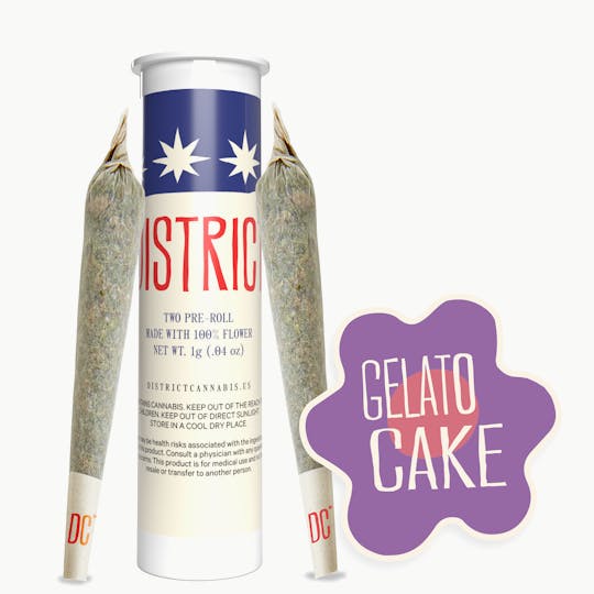 District Cannabis - Gelato Cake Pre-Roll Pack 2ct - 1