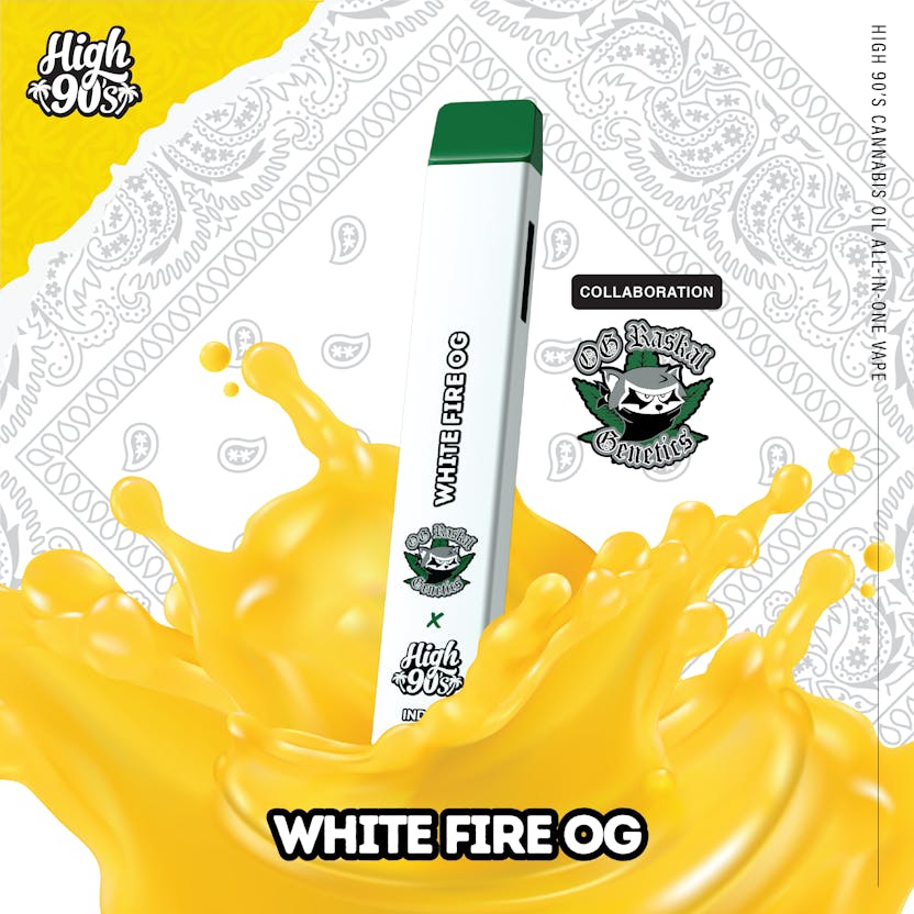 High 90s : White Fire OG 1g Disposable Vape - HIGH 90s