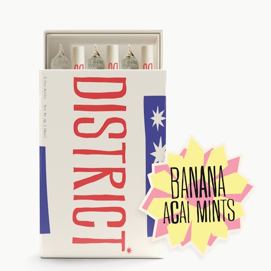District Cannabis - Banana Acai Mints Pre-Roll Pack 6ct - 1