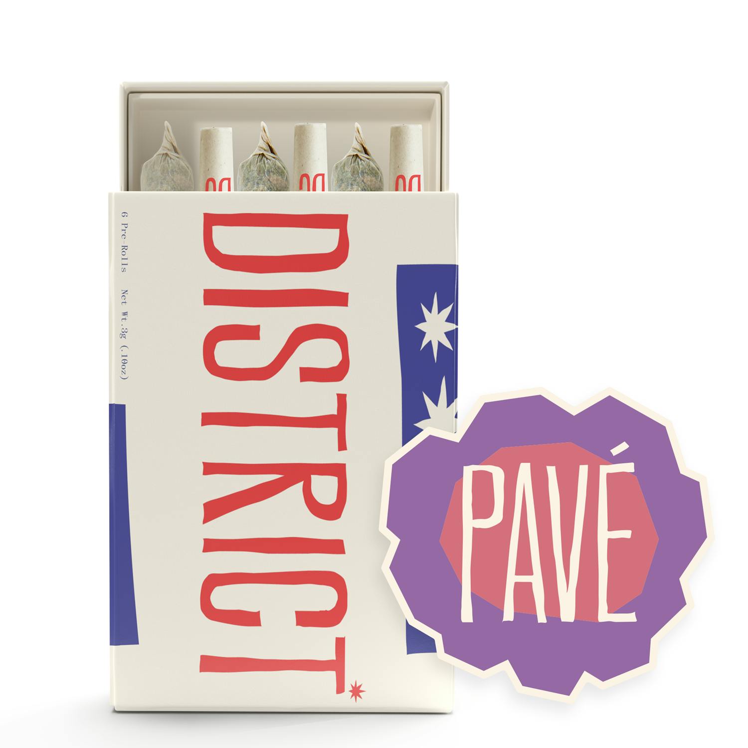 District Cannabis - Pavé Pre-Roll Pack 6ct - 1